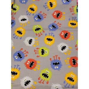SCARY Colorful MONSTERS COTTON HALLOWEEN KIDS FABRIC 1 Yards 13 Inches New
